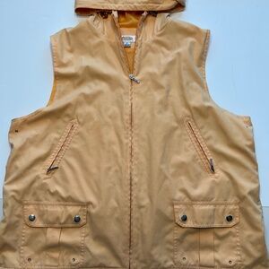 Talbots Women's Sz XL Sleeveless Hooded Full Zip Lined Light Yel…